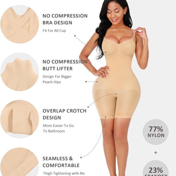 NWT Shapewear Bodysuit for Women Tummy Control Shaper Seamless Lifter. - Picture 3 of 11